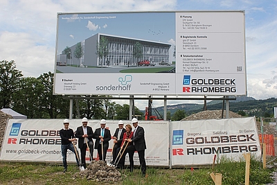 Spatenstich für die neue Zentrale von Sonderhoff Engineering in Dornbirn