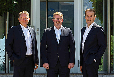 Gruppenfoto der Geschäftsleitung der ifw-Gruppe v.l.n.r.: Harald Schicklgruber, Gerald Neudeck, Christian Otte