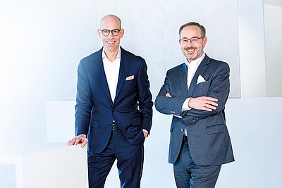Axel Kühner, Vorstandsvorsitzender Greiner AG und Hannes Moser, Finanzvorstand Greiner AG