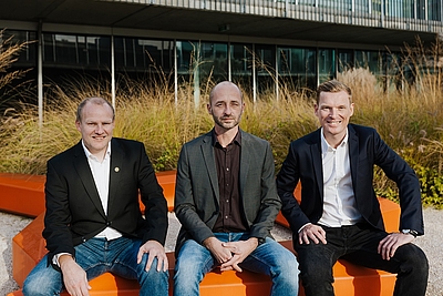 Die Gründer (v. l.) Dr. Klaus Straka, Dr. Bernhard Praher und Dr. Thomas Mitterlehner