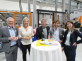 V. l.: Manfred Hackl (EREMA), Sabine Nadherny-Borutin (Plastics Europe) Stephan Drimmel, Roberto Lerche, Eva Schneider (alle Reclay)